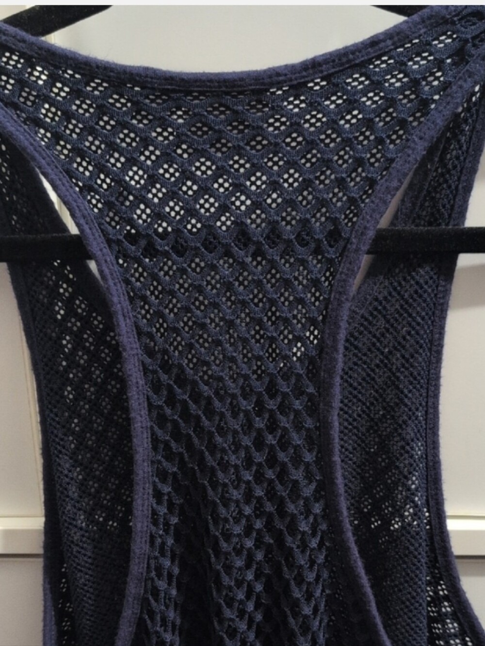 Sleeveless Blue Mesh Yoke Women's Beach Dress Coverup Medium - Picture 3 of 9